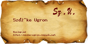 Szőke Ugron névjegykártya